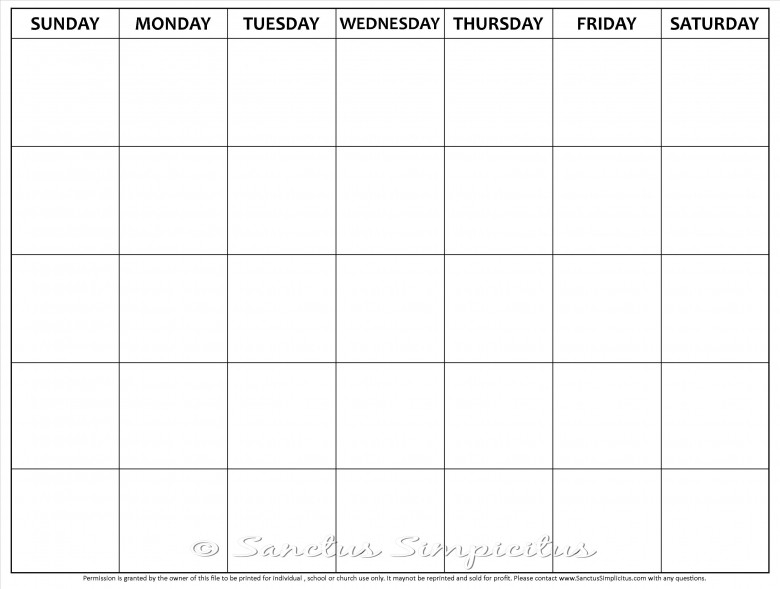 8 Week Calendar Template Free Calendar Template