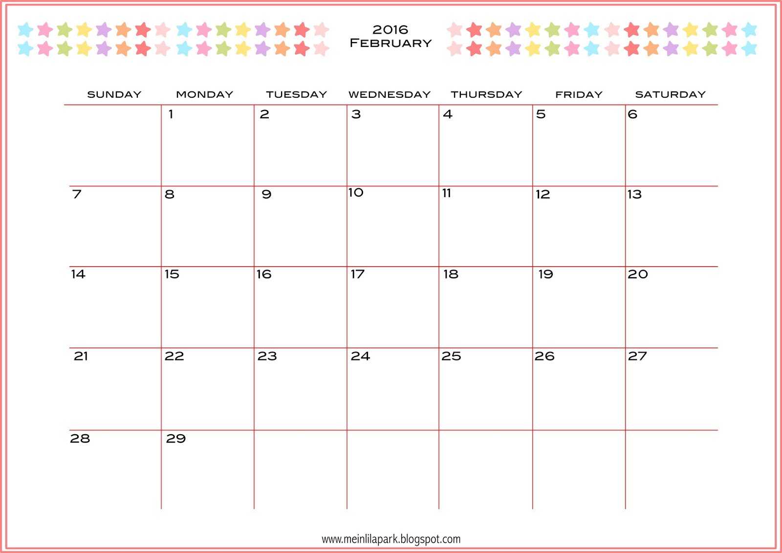 free printable 2016 planner calendar monthly calendar