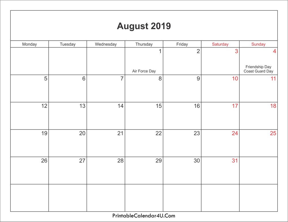 august 2019 calendar printable with holidays pdf and jpg
