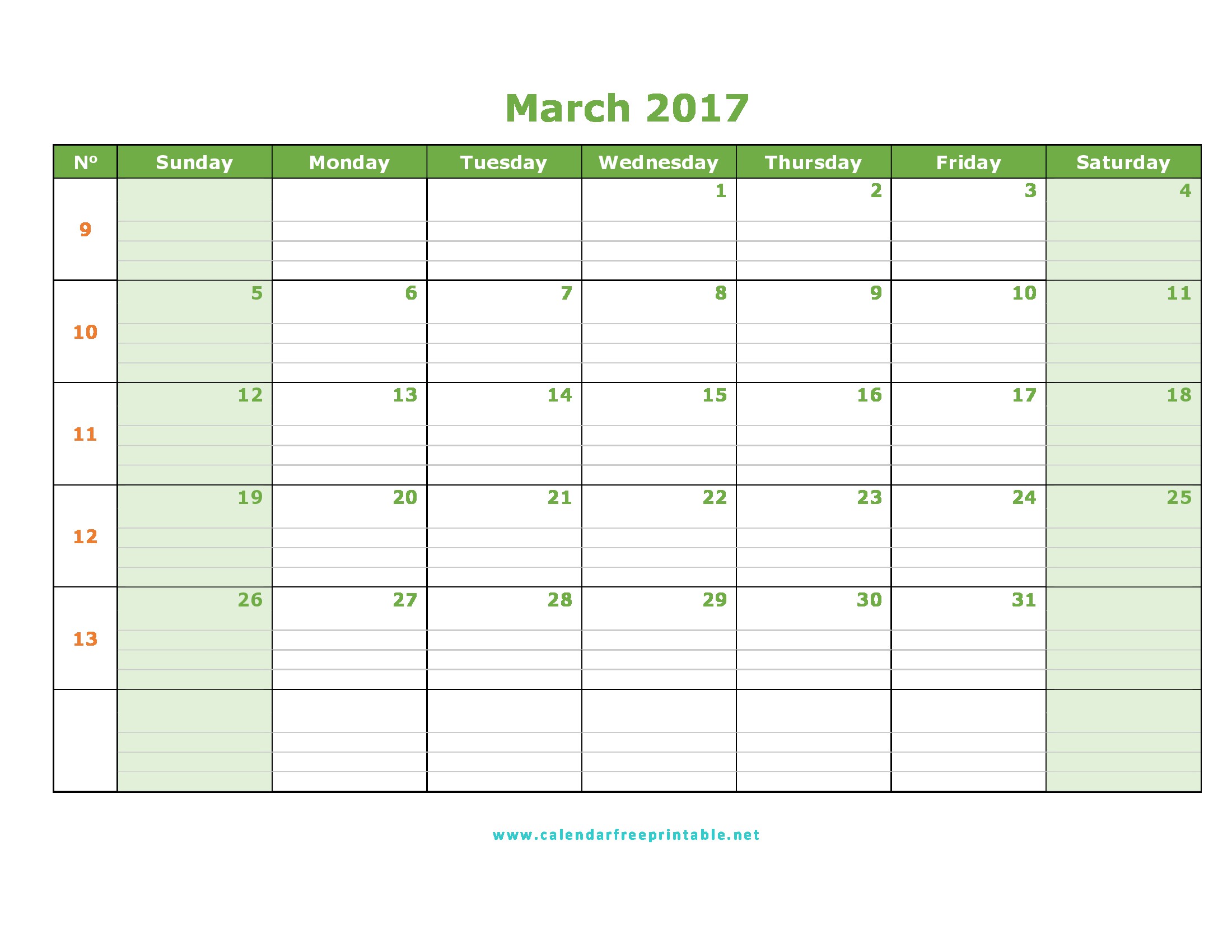 march 2017 calendar template calendar free printable