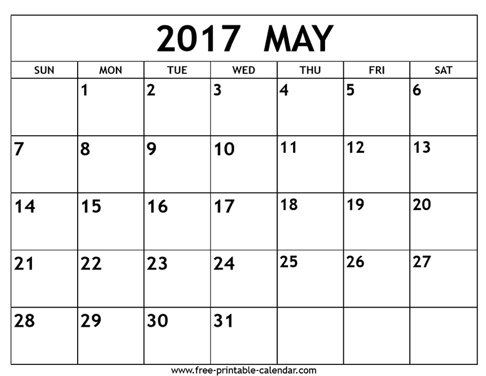 may 2017 printable calendar calendar printable free