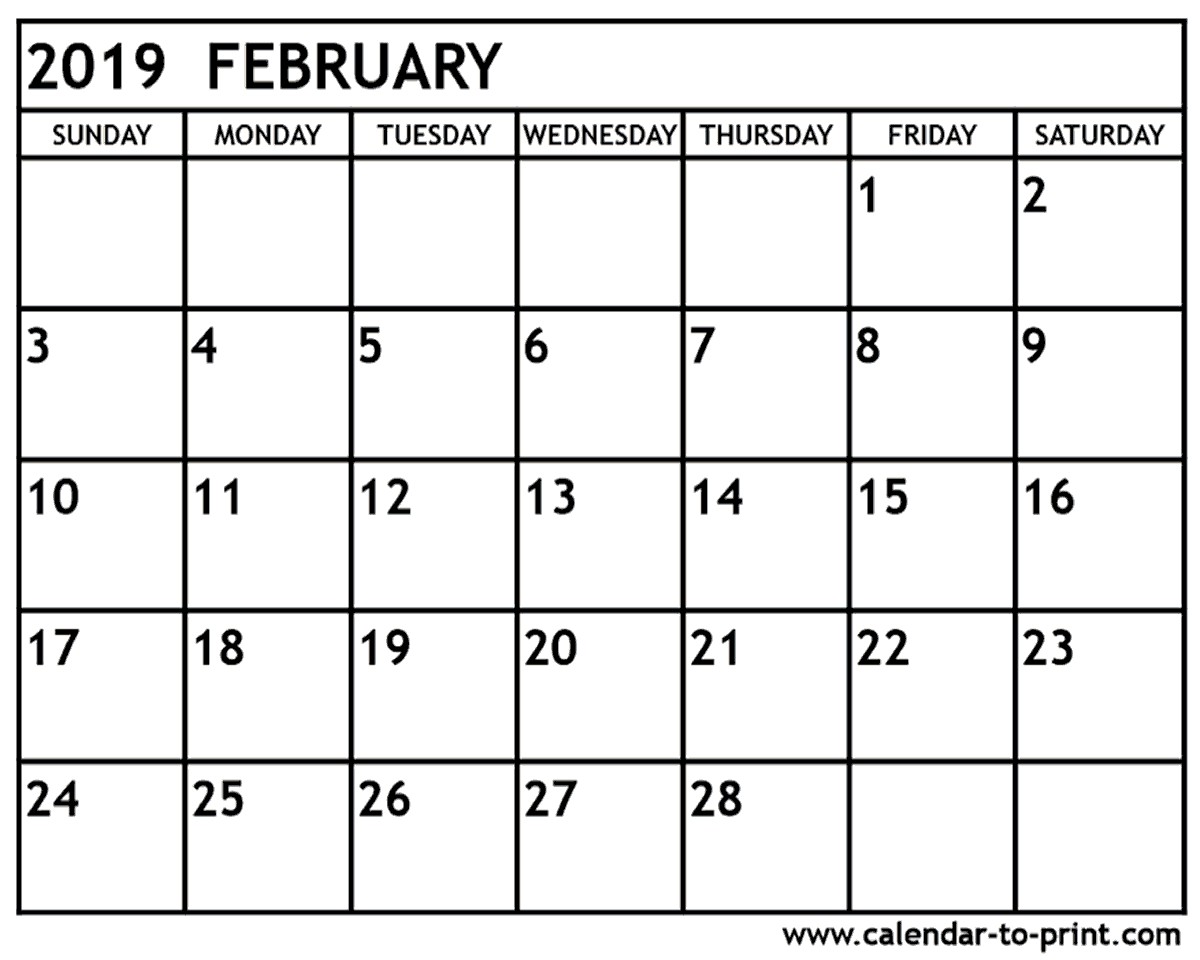 february 2019 printable calendar 2018 calendar printable