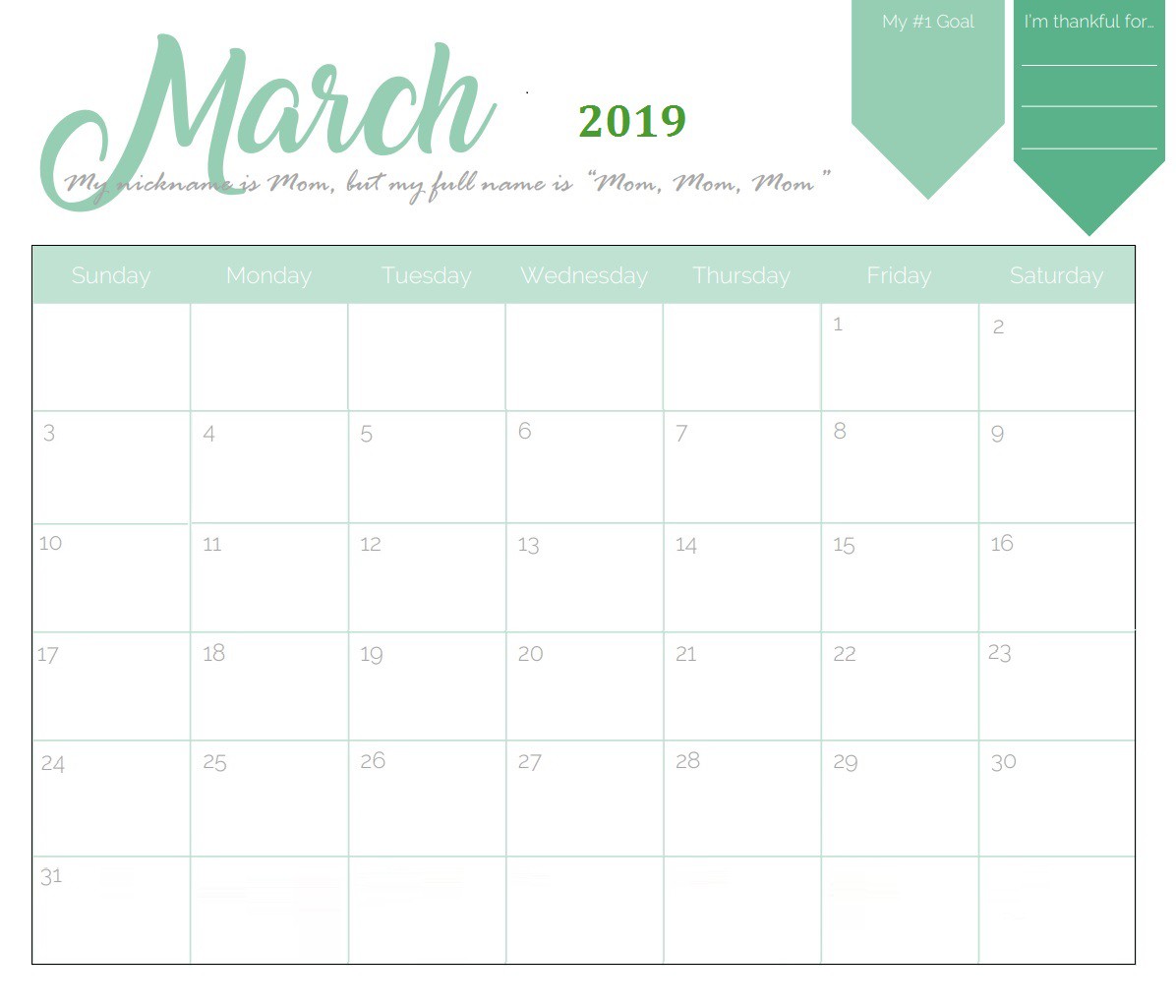 free printable 2019 monthly calendar latest calendar