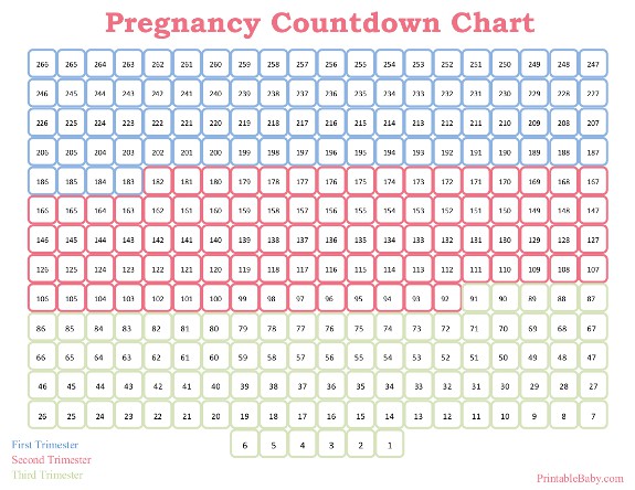 printable pregnancy countdown