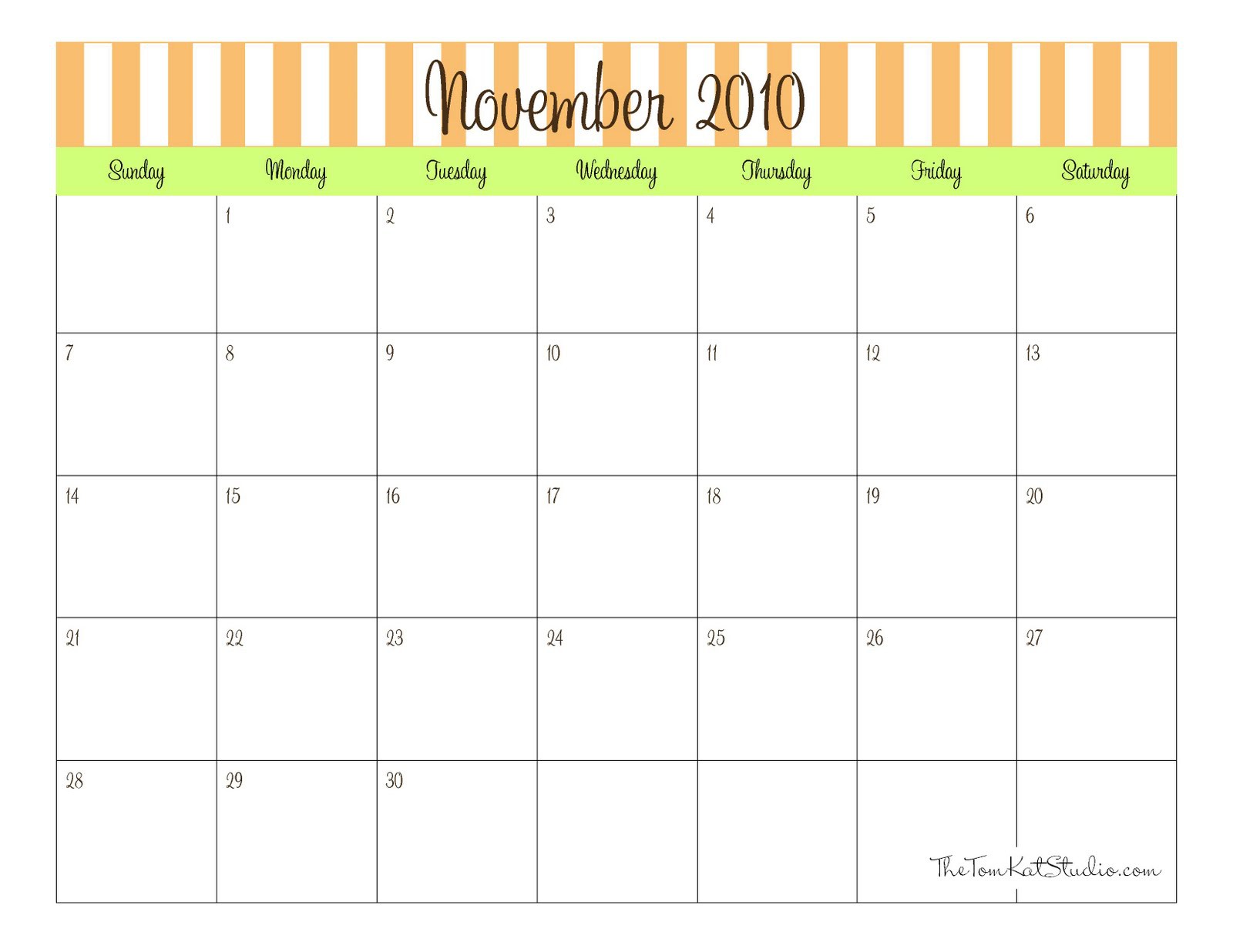 6 best images of preschool calendar printable november
