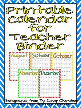 printable calendar for teachers calendar template 2018
