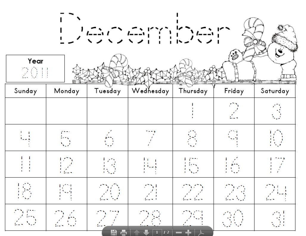 7 best images of kindergarten monthly calendar printable