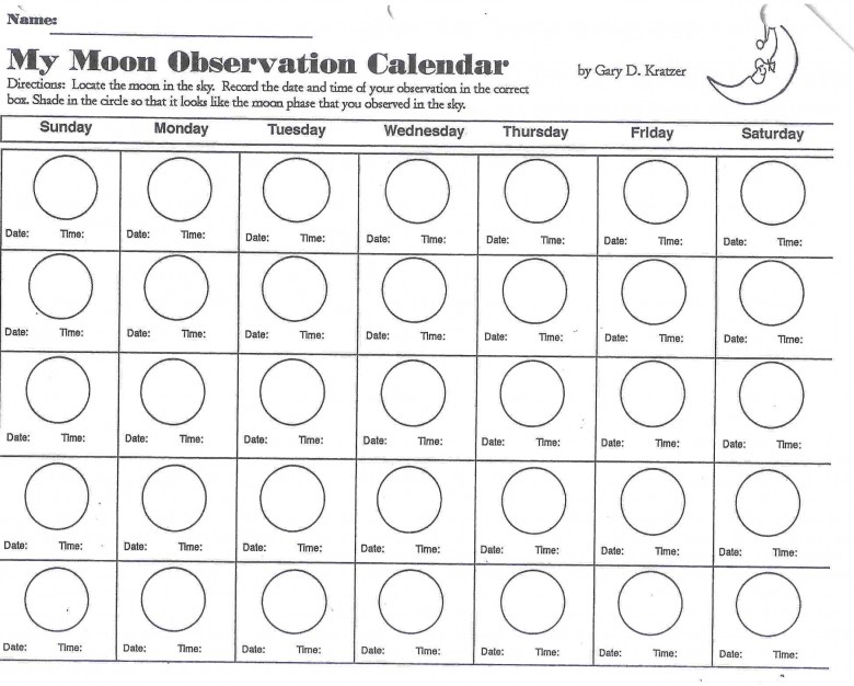 calendar with moon phases printable free calendar template