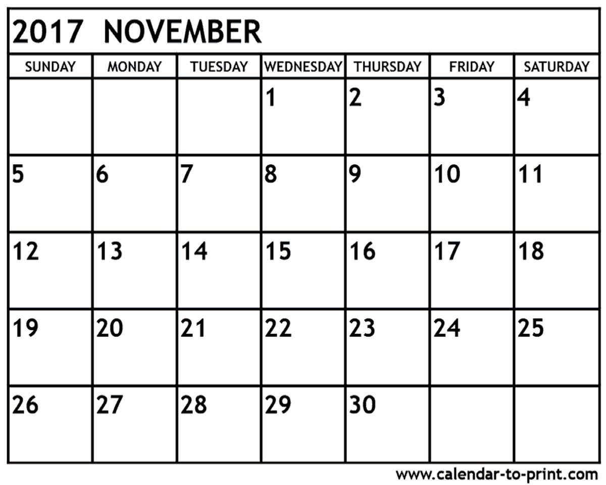 november 2017 calendar pdf calendar printable free