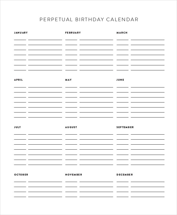 perpetual calendar 11 free pdf psd documents download
