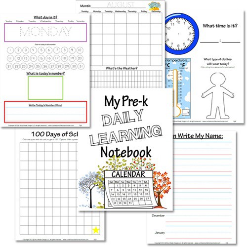 Preschool Daily Learning Notebook Confessions of a