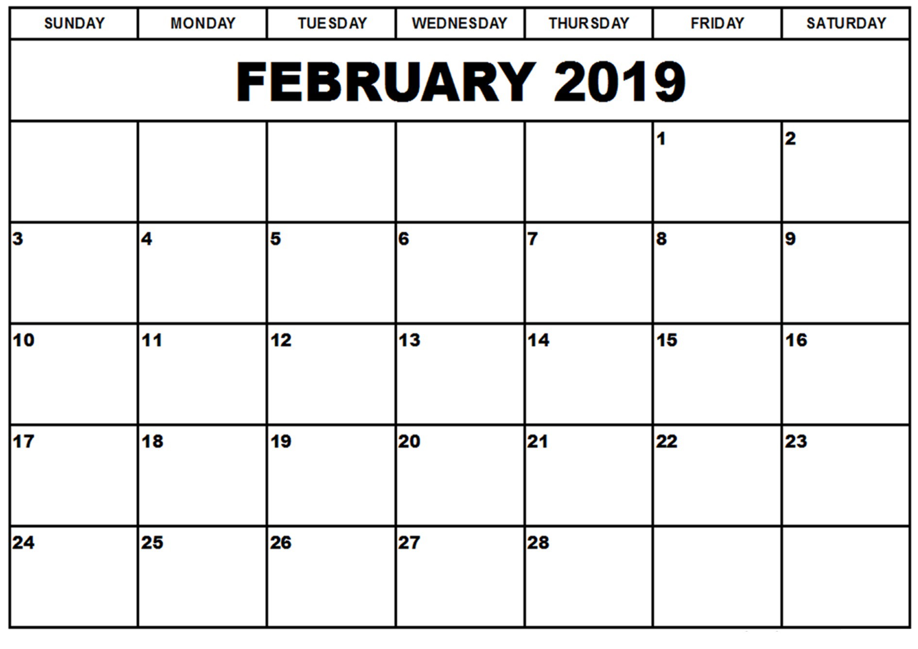 february 2019 calendar download february calendar