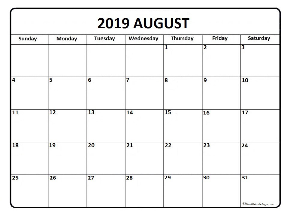 august 2019 calendar 56 templates of 2019 printable