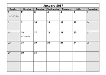2017 calendar templates download 2017 monthly yearly