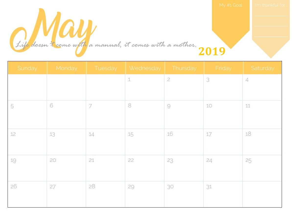 free printable 2019 monthly calendar latest calendar