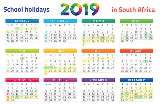 PRINT IT SA s school holidays 2019 calendar