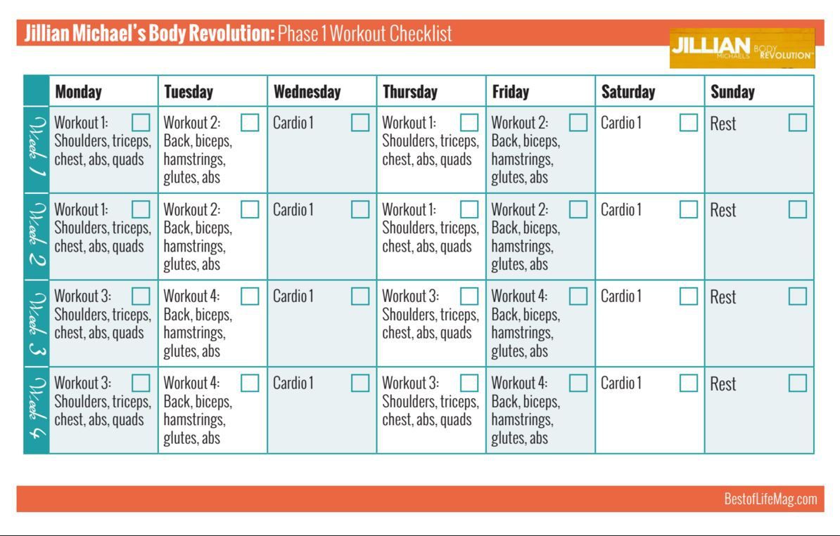 jillian michaels body revolution workout calendar pdf