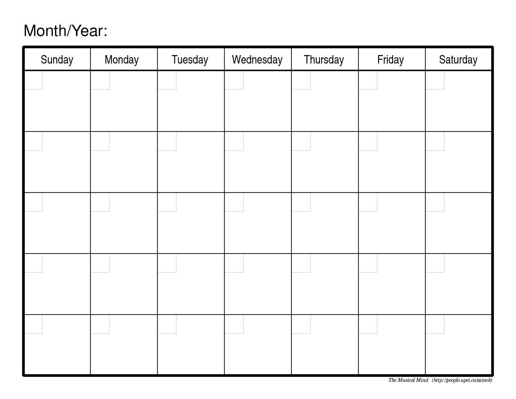 monthly calendar template weekly calendar template