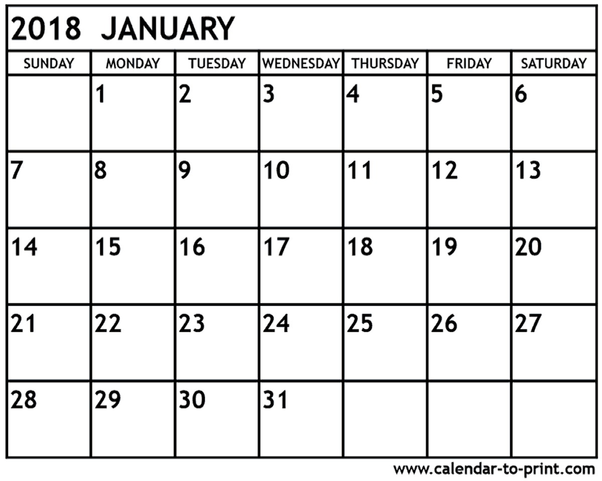 january 2018 printable calendar calendar template excel