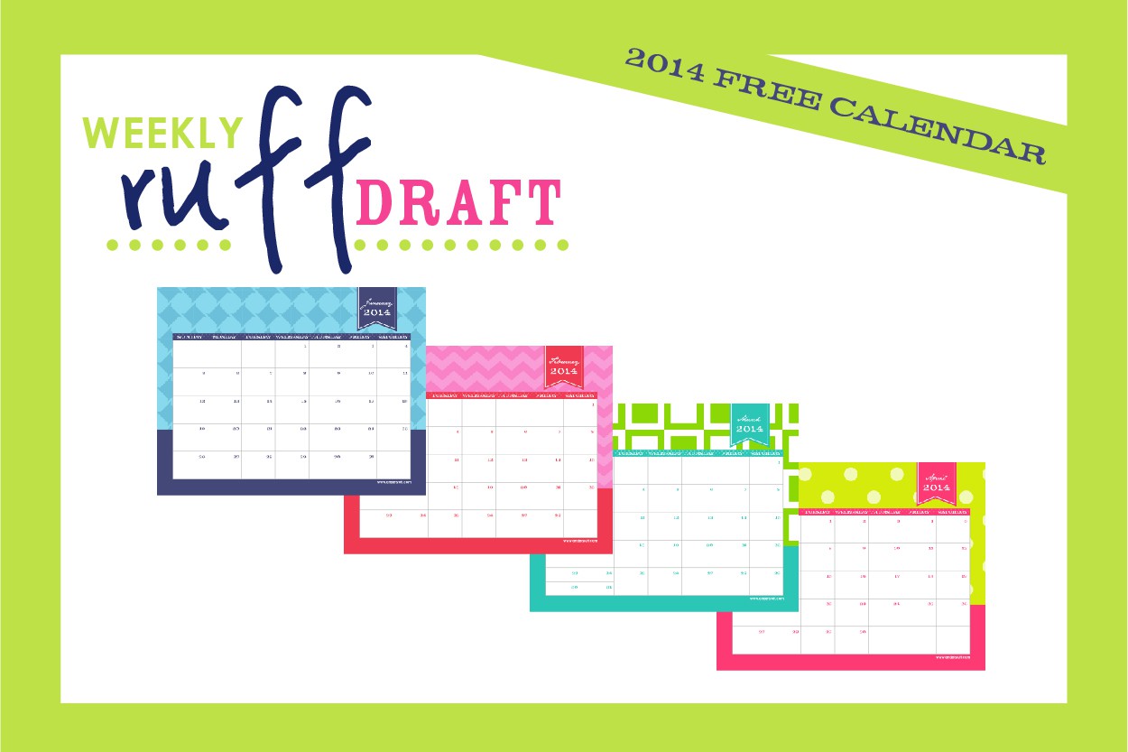 free printable calendar 2014 by anders ruff custom designs