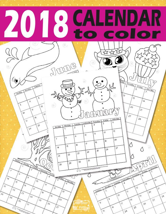 printable calendar for kids 2019 illusztraciofoto