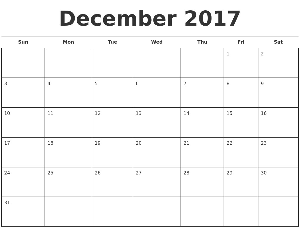 2017 monthly calendar template calendar printable free