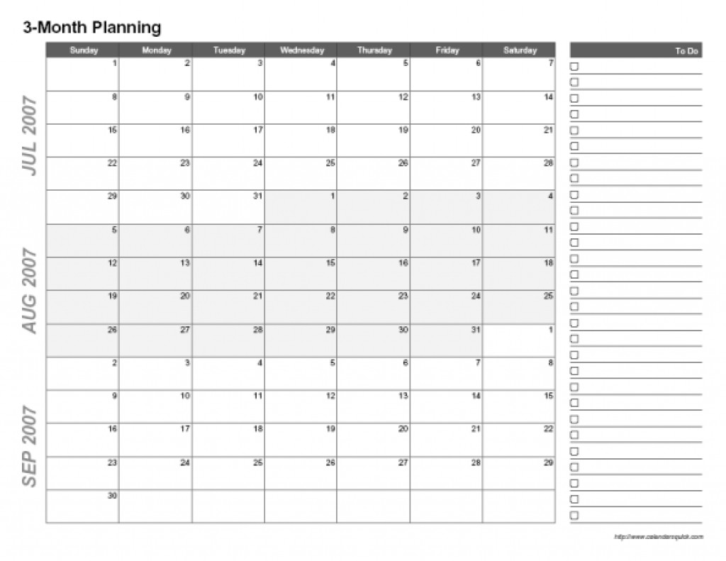 free 3 month calendar templates printable calendar