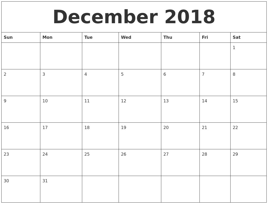 december 2018 calendar free download elsevier social