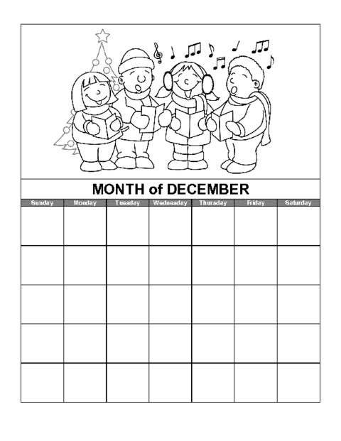 december calendar template images print blank calendars