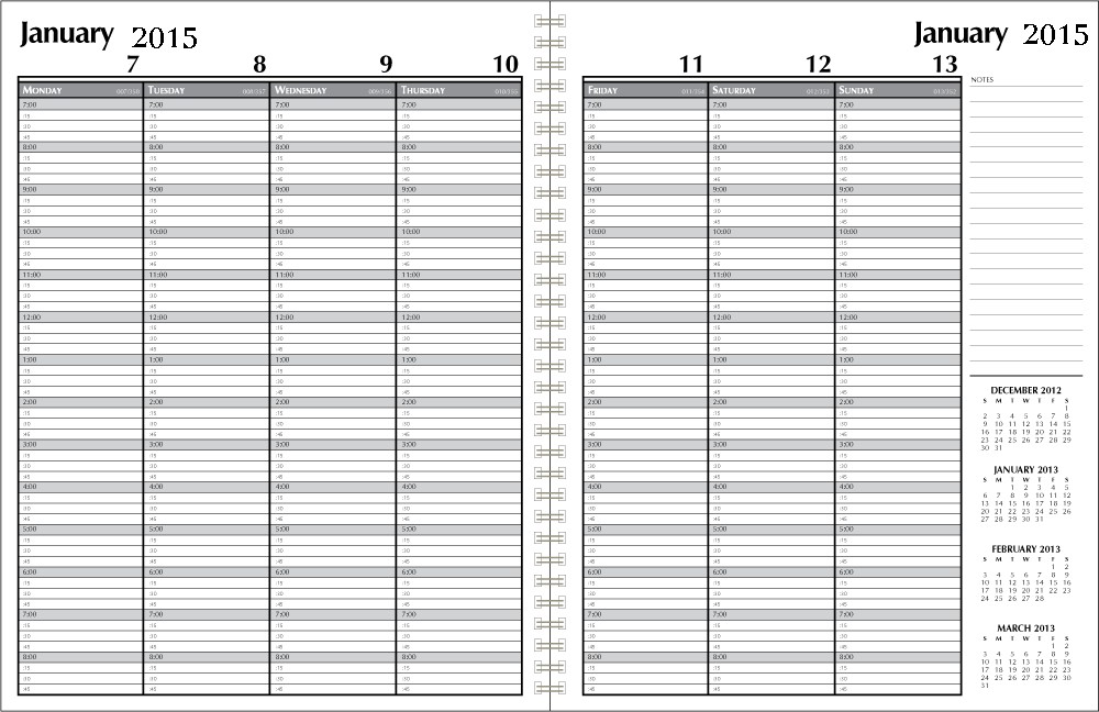 8 printable appointment calendar memo formats