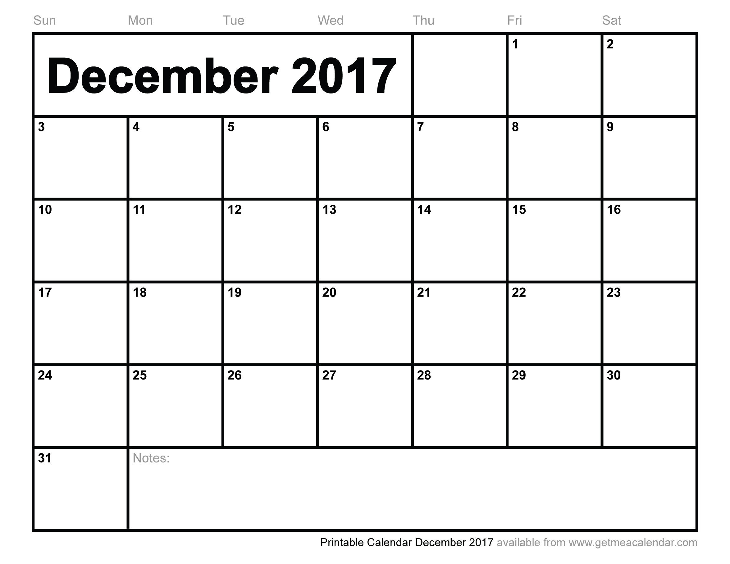 printable december 2017 calendar full page calendar