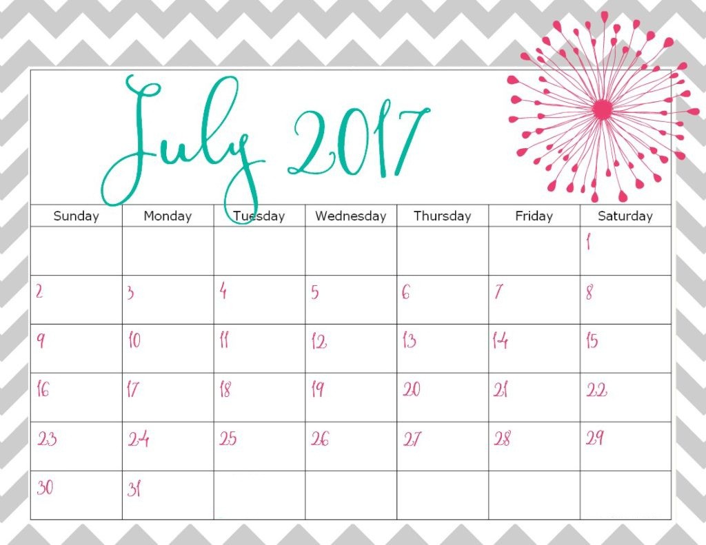 print july 2017 calendar calendar template letter format
