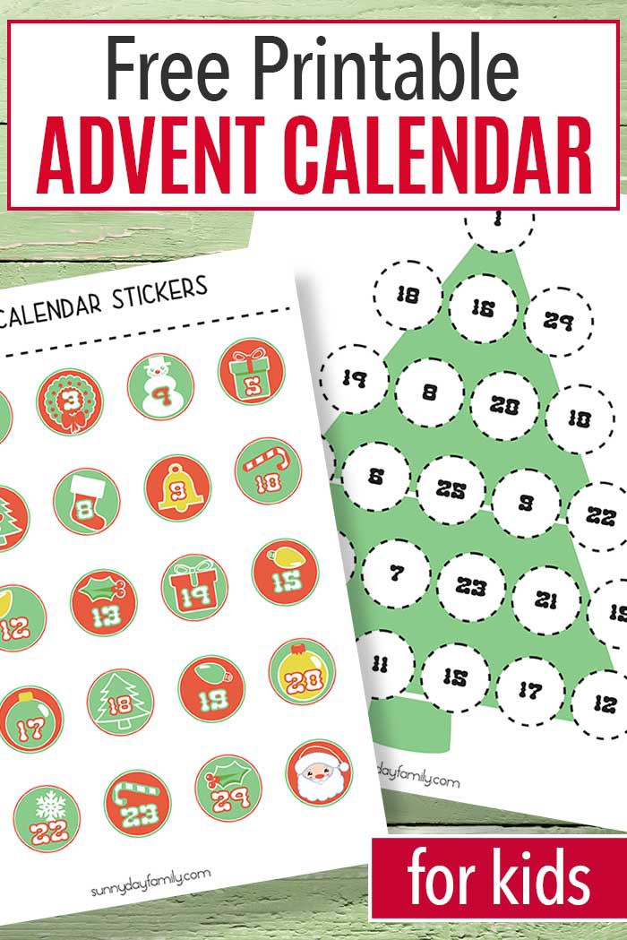 free printable advent calendar for kids sunny day family