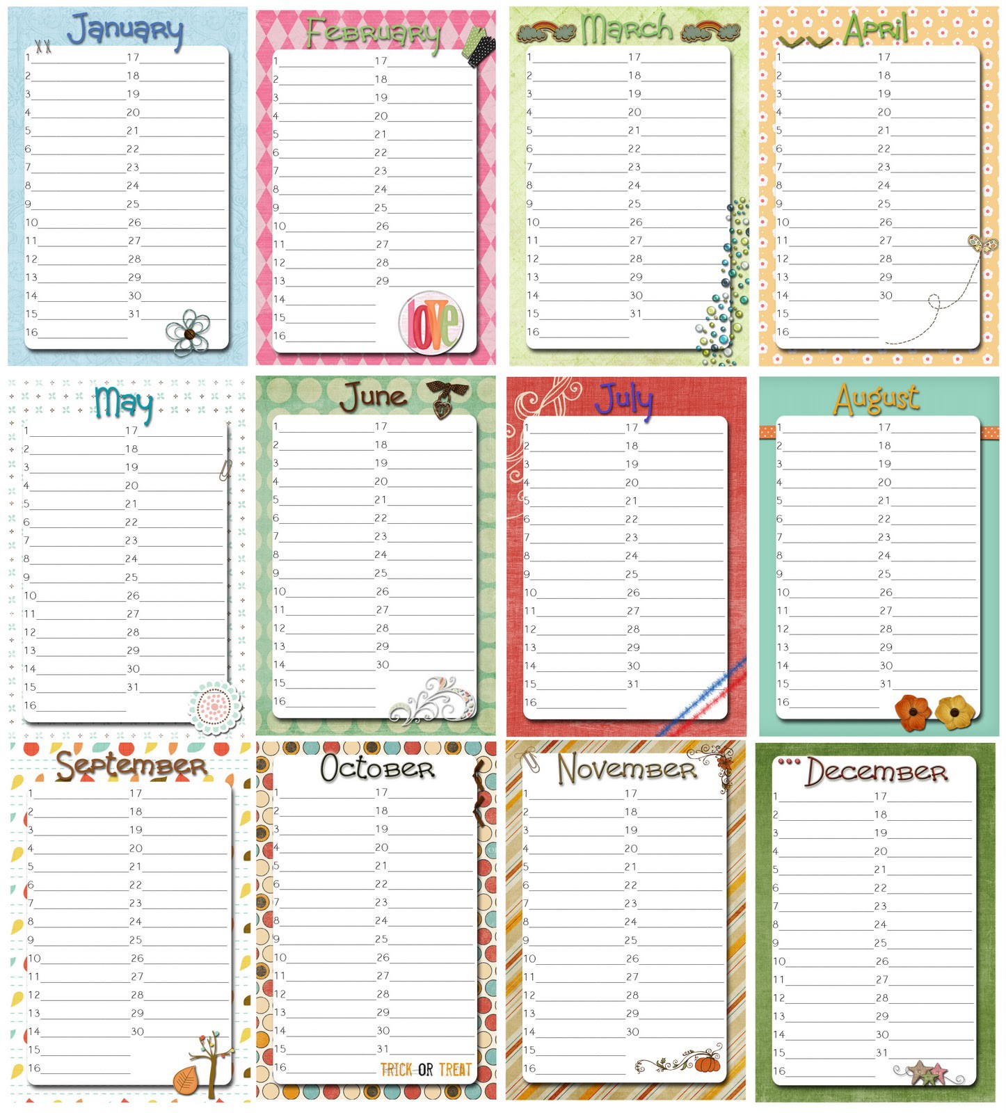 8 best images of office birthday list printable