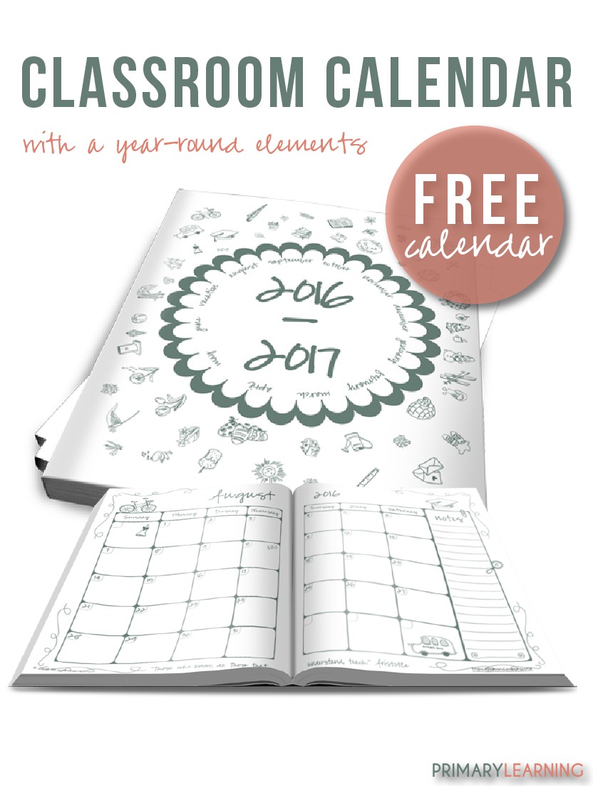 free printable classroom calendar for teachers money