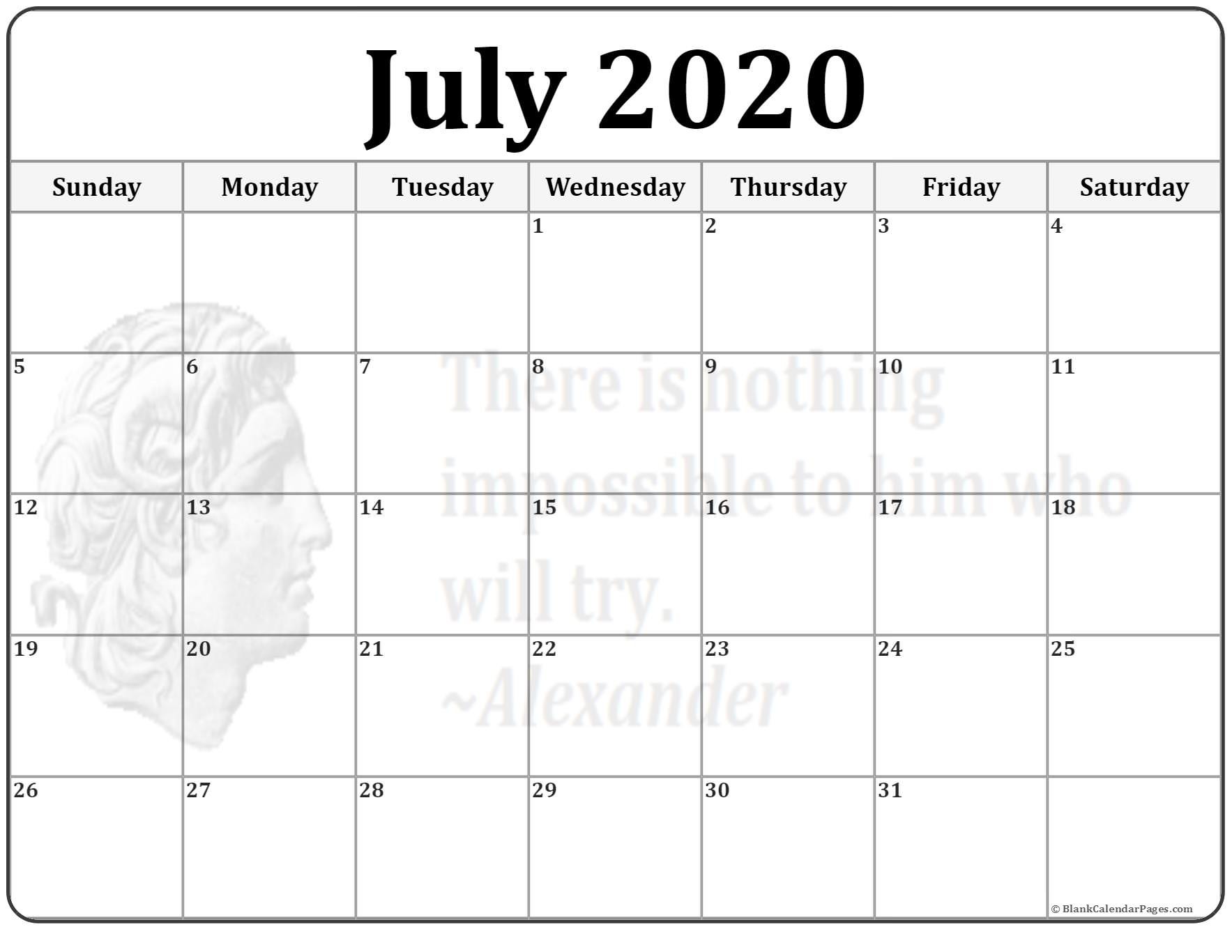 july 2020 calendar 51 calendar templates of 2020 calendars