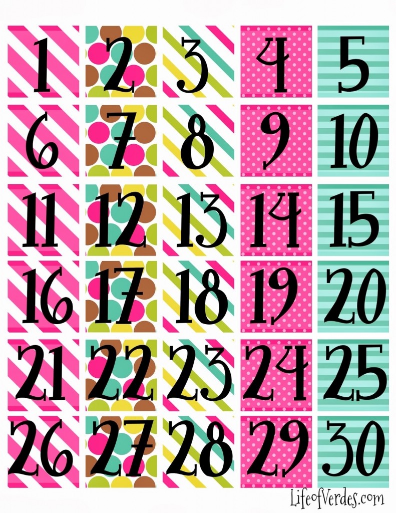 printable calendar numbers 1 31 calendar printable 2018