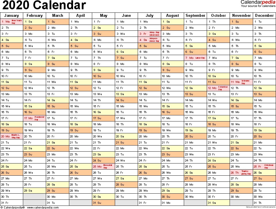 2020 calendar 17 free printable word calendar templates