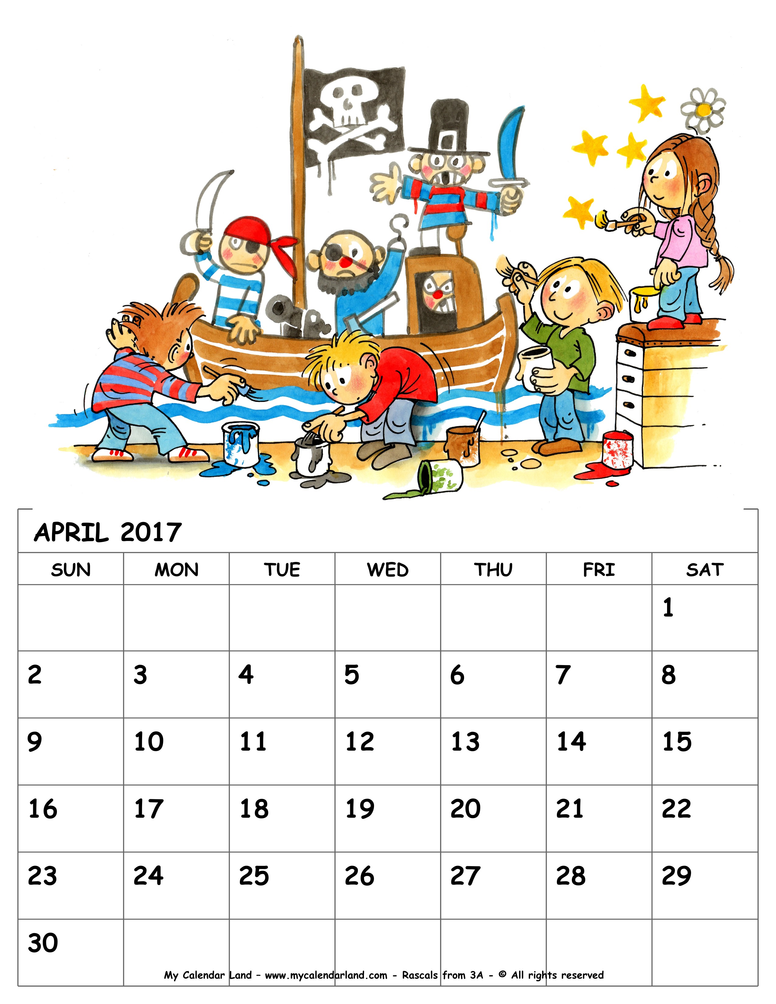 april 2017 calendar my calendar land