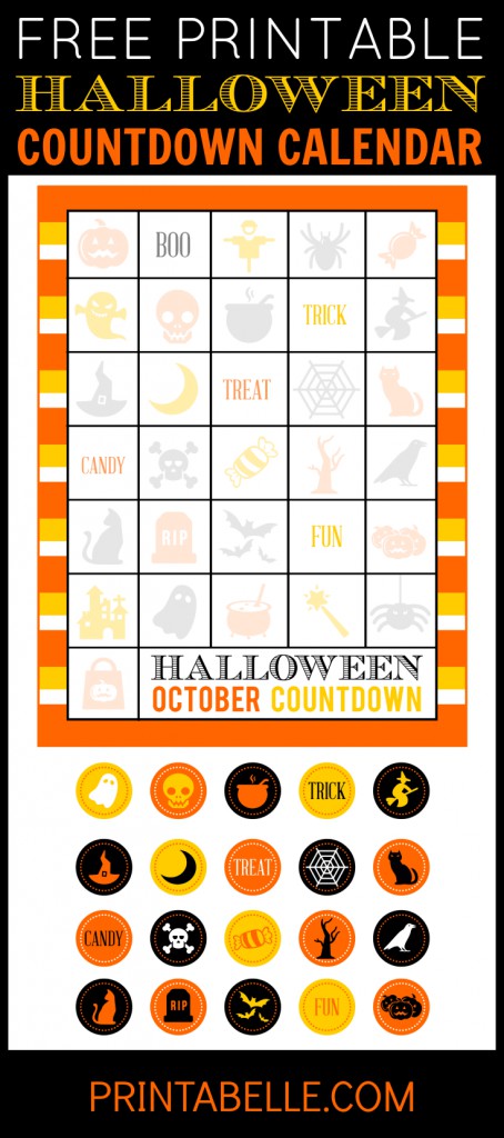 halloween countdown calendar free printable printabelle