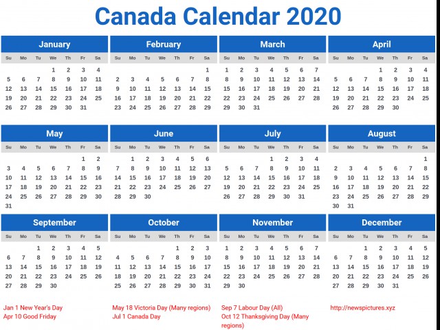 canada calendar 2020 printcalendar xyz
