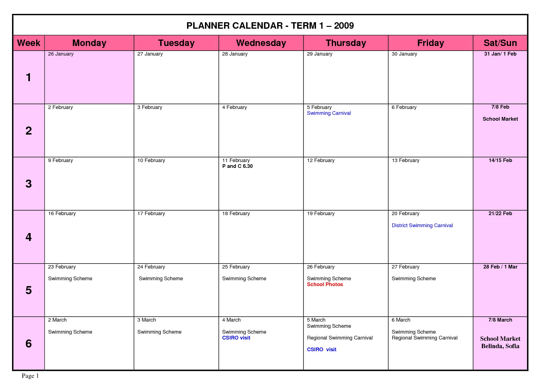 7 best images of high school planners printable free