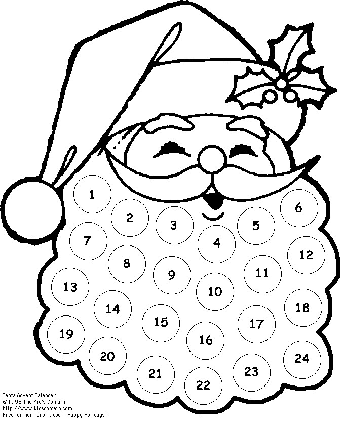 santa claus advent calendar