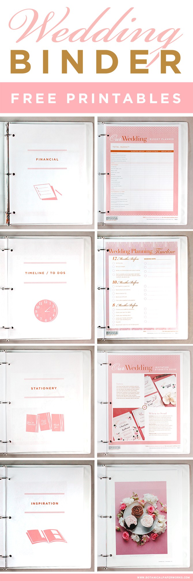 free printables wedding planning binder blog