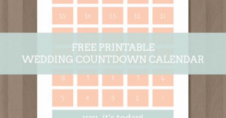 fresh wedding countdown calendar printable free