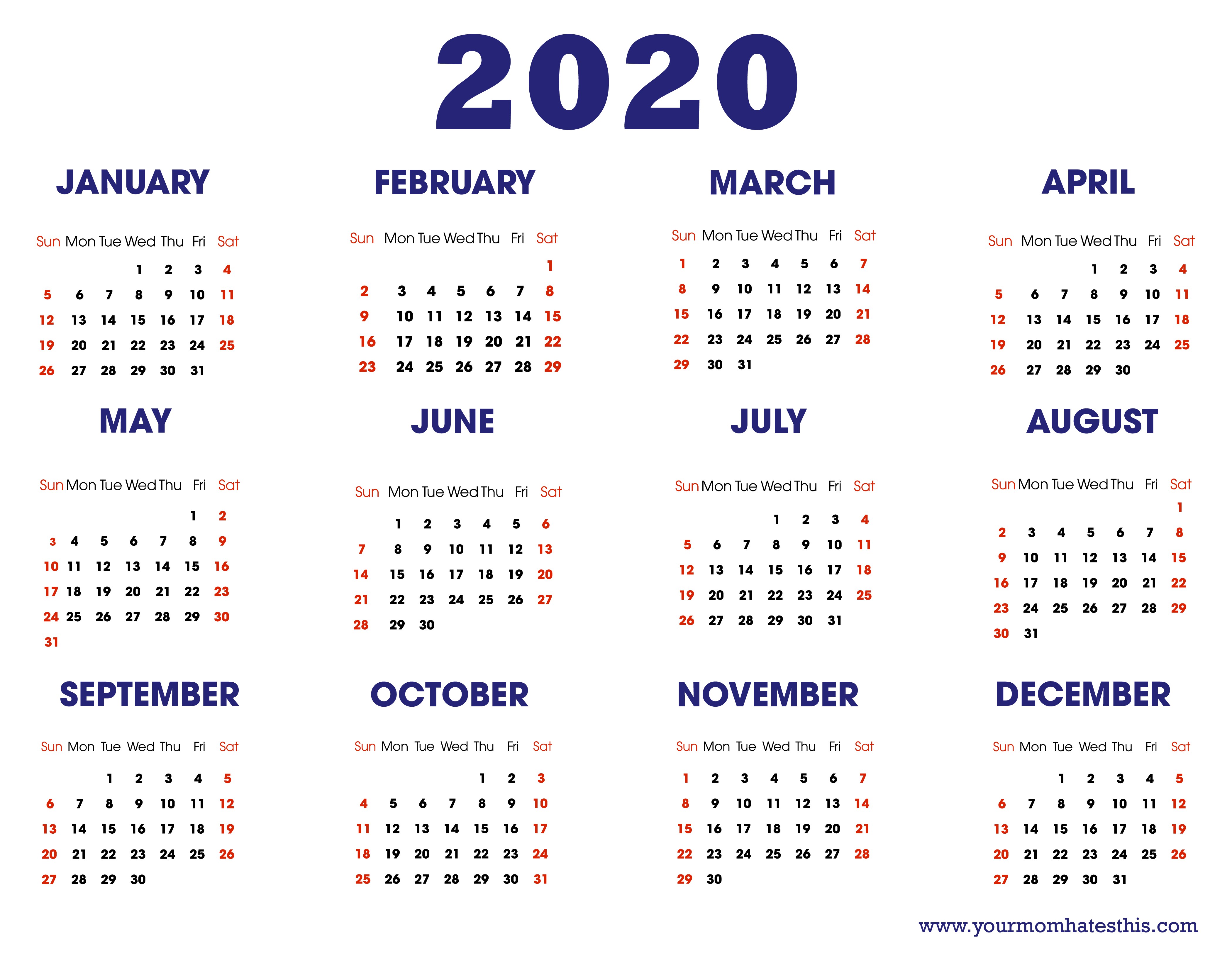 2020 calendars in pdf download templates of calendar 2020