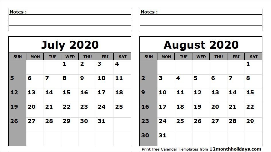 july august 2020 calendar printable 2018 calendar 2021