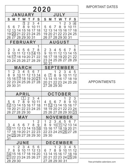 best of 2020 calendar printable one page calendar 2019