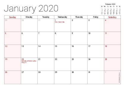 printable 2020 calendars pdf calendar 12 com