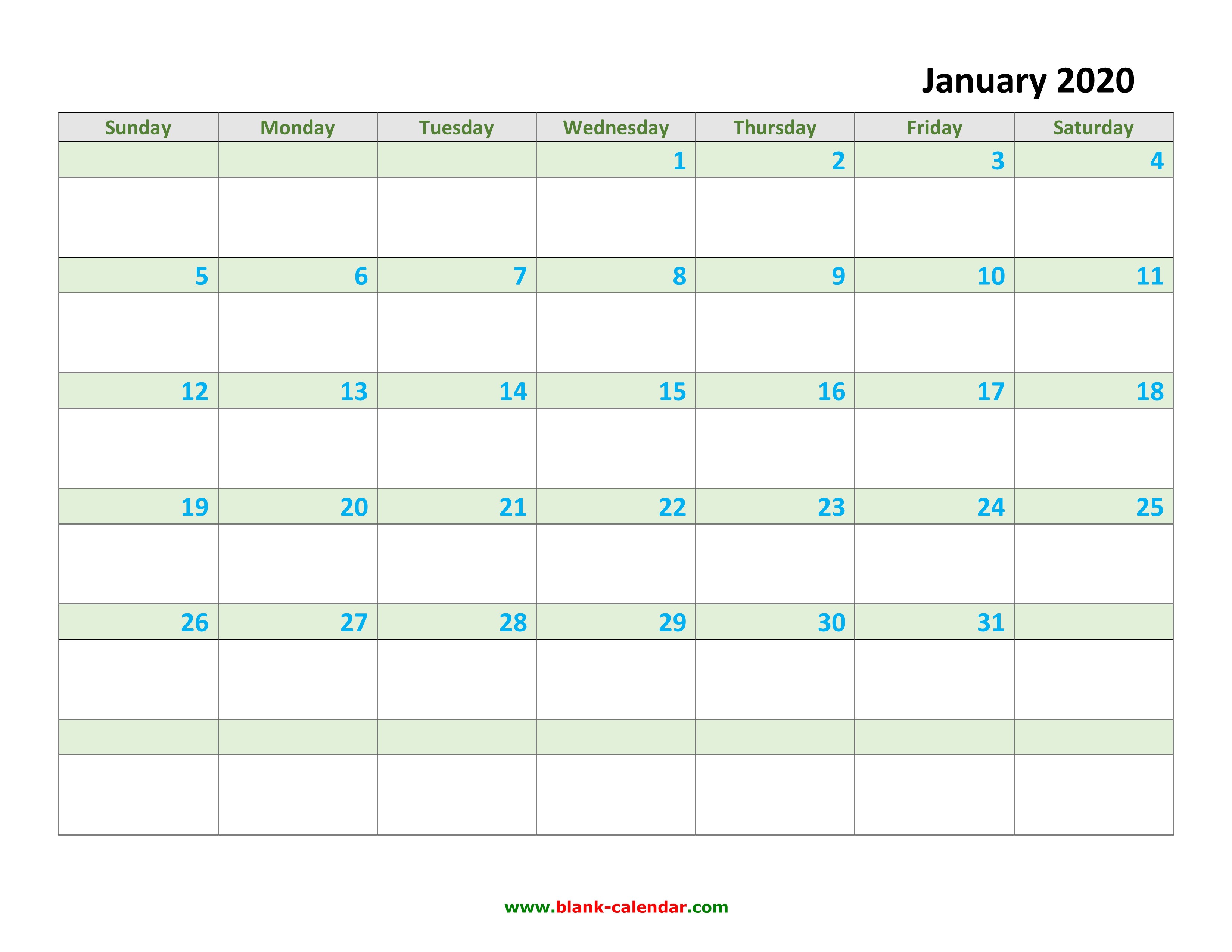 monthly calendar 2020 free download editable and printable